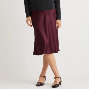 Quince Women's 100% Washable Silk Skirt Wine Tasting S- worn once
